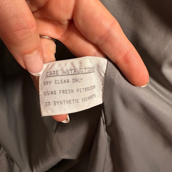 Fleet Street vintage winter down coat ruched long puffer L gray - Picture 11 of 15